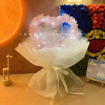 Dream horse Love star bouquets handmade diy material bag ins with light dry flower to send boyfriend birthday gift best friend