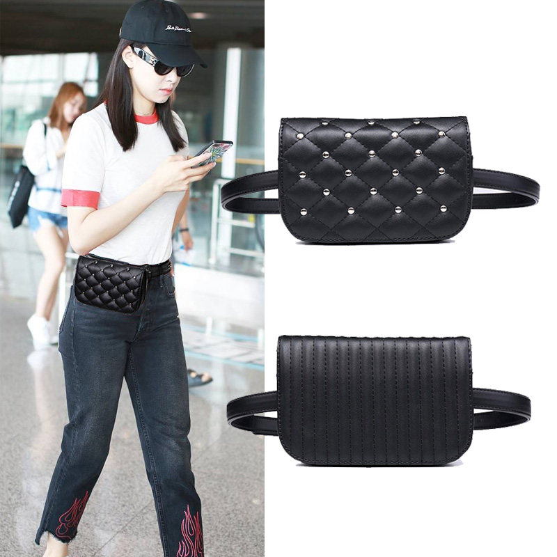 Belt Mobile Phone Purse Strings Female Net Red Ins work guide Oblique Satchel Bag Fashion 100 Hitch Rivets Belt BAG BAG