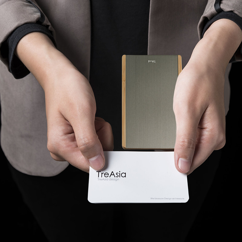 TreAsia high-end creative business card case business wooden personalized storage box simple men's and women's business card holder