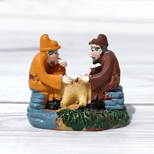 Микропейзаж древний китайский смола человеческие предметы чай фортепиано шахматы каллиграфия и живопись пейзаж бонсай diy пейзаж песочный стол маленькие украшения