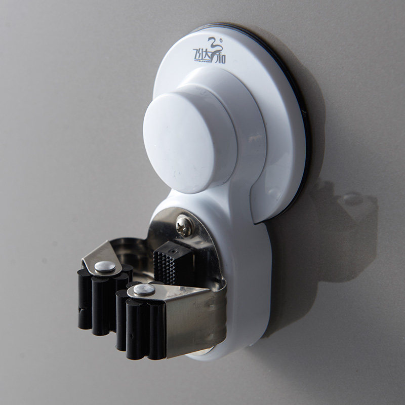 Suction cup hook mop rack No-mark sweep to remove the hanger powerful vacuum mop pier cloth hook-free stainless steel