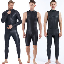 Triathlon 3MM light leather wetsuit for men and women swimming one-piece cold-proof and warm thickened winter triathlon swimming gelcoat