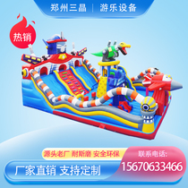 Inflatable Castle Outdoor Large Trampoline Bed Trespass Big Slide Bounce Bed Square Pendulum Stall Toy Park New