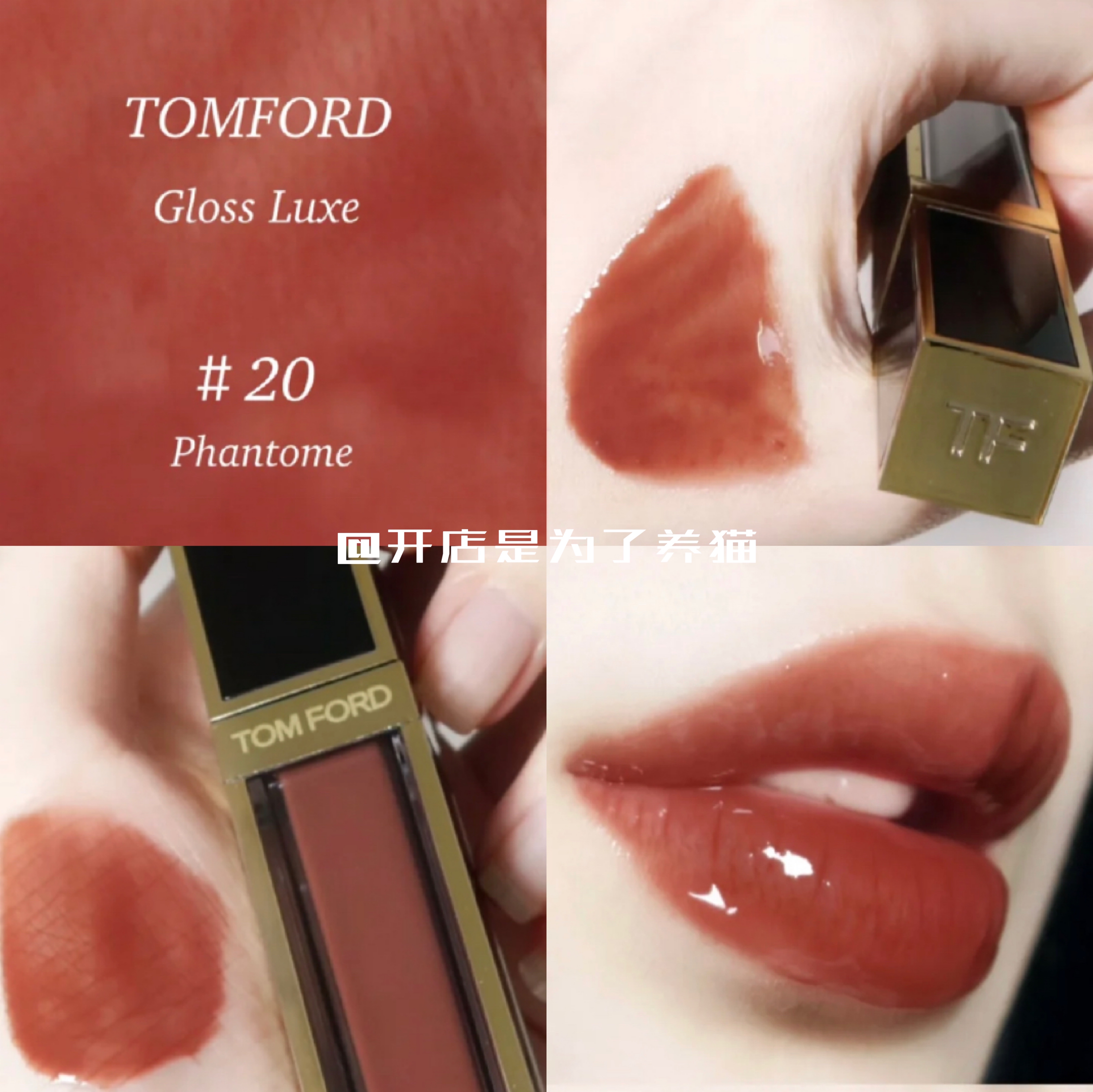 Pure desire to grasp Tom Ford TOMTF new black gold glass mirror lip glaze Luxe 04 20