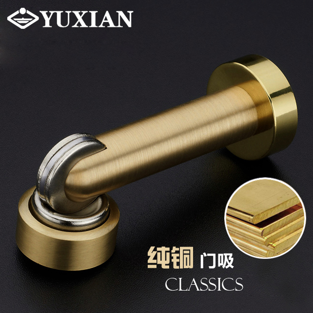 Uxiang Pure Copper Door Suction suction wall suction gold door Touch Green Ancient Copper Anticollister Strong magnetic suction Eurostyle-Taobao