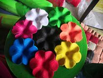 Non-woven kapok hexagonal flowers various wreath materials color strips wreath leaves funeral supplies