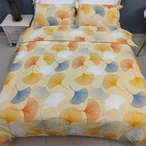 Brand surplus material pure cotton carbon brushed four-piece set thick warm simple geometric active printing standard size flower