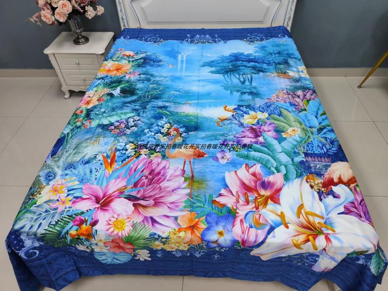 Block 100 Lycel fiber titanium 100 pure cotton - trim satin digital printing single - end sheet high end