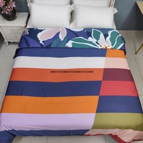 More than 60 brand cotton printed satin double quilt cover American silk smooth as silk 220*240 zipper style