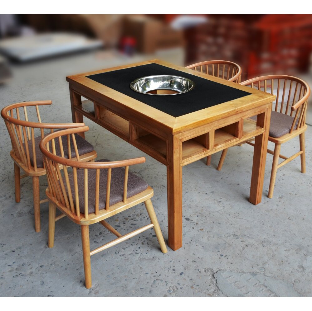 Skewers spicy hot pot restaurant marble hot pot table chair induction cooker integrated restaurant commercial table