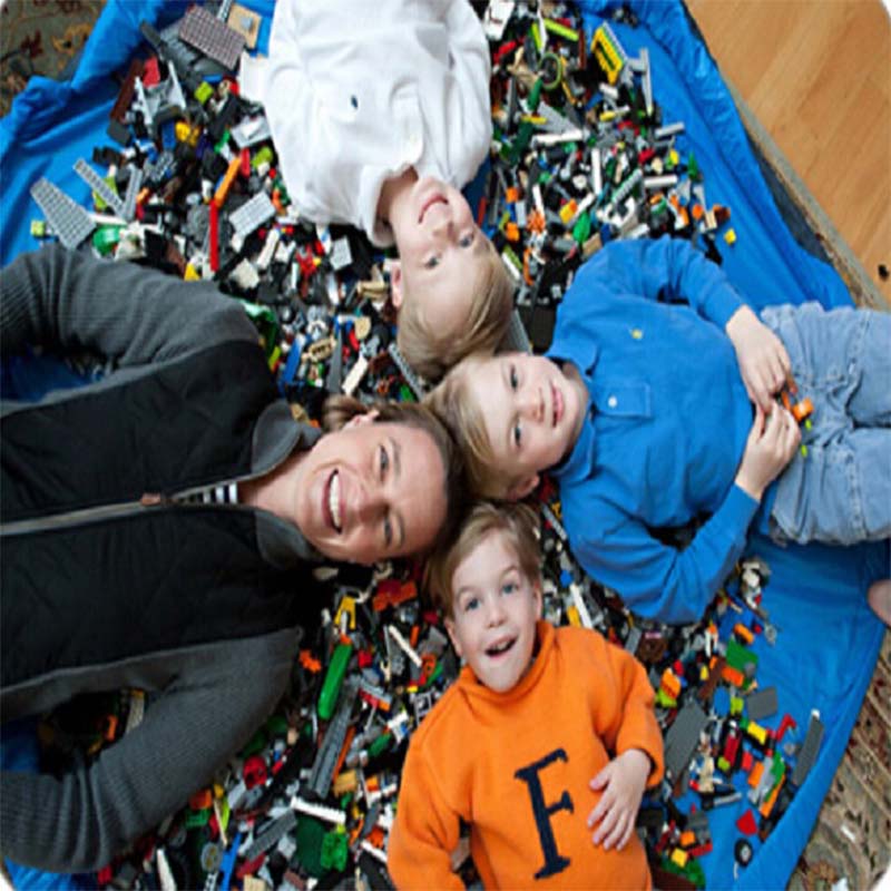 Super large children's toy bag padding bag quickly collect bag toy mat toy packing bag pocket building bag