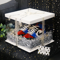 Gift box for sneakers birthday aj transparent gift box to send boyfriend senior ritual gift box empty box