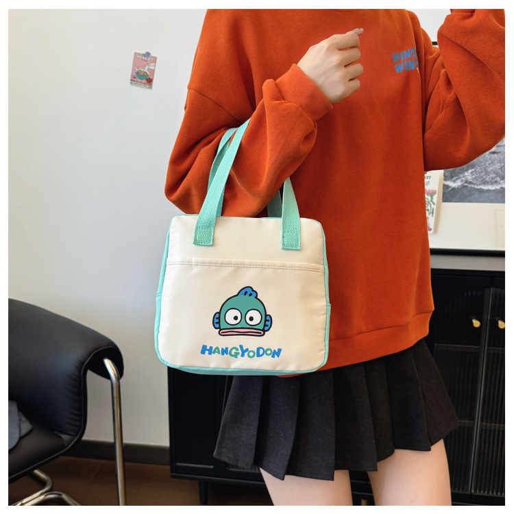 Cute Cartoon Mermaid Hanton Ugly Fish Cinnamoroll Pochacco Kuromi Lunch Bag Insulated Storage Bag