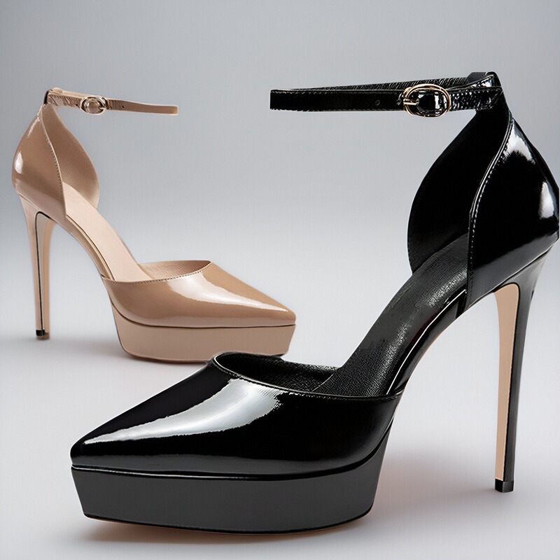 Spring New Small Size High Heels for Women 31 32 33, Stunning Waterproof Platform Stiletto Heel, One-Strap Buckle, Sexy Pointed Toe Sandals