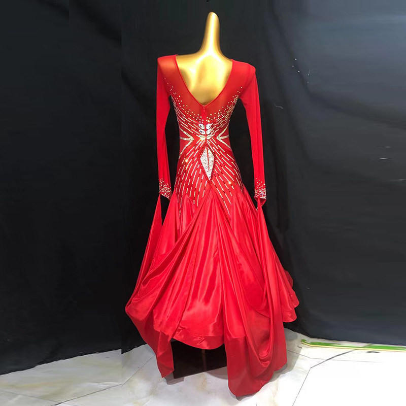 National Standard Dance Dress Imported Tianc Waltz Performance Clothing Modern Dance Betting Swing Drill