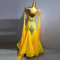 Morden dance to serve the national standard dance performance Waltz Competition Skirt Tango Dancer Great Hem dress with a dress