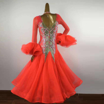 Waltz acting out of the suit National Pets Dancing Grand Skirt Morden Dance Competition Dress Ballroom Dancing Out of the Square Dance Lions