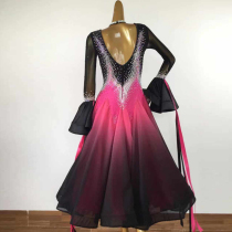 Morden Dance Gradient Color Competition Dress Waltz Big Swing Out of the National Peugge Dance Gardrill Performance Costume Square Dance Dress