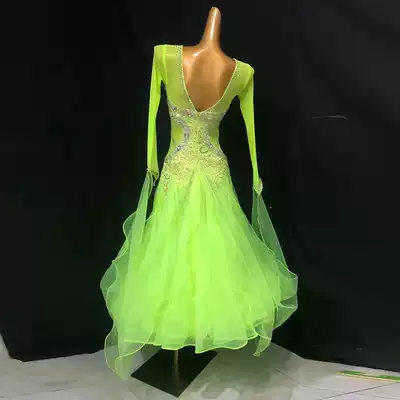 National standard dance elegant temperament competition dress modern dance high-end competition dress Waltz one-piece dress tango dance plus diamond dress