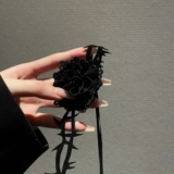 Ретро ожерелье с розой в составе, чокер, цепочка до ключиц, горный чай, в стиле панк, xэллоуин