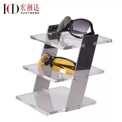 Stainless steel glasses display props tile acrylic glasses shelf sunglasses sunglasses stand multi-layer high-grade