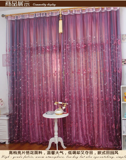 Phong cách hàn quốc phòng khách rèm cửa vải thêu sequin màn hình cửa sổ hoàn thành tùy chỉnh phòng ngủ bóng râm giải phóng mặt bằng đặc biệt - Phụ kiện rèm cửa thanh treo rèm cửa 2 lớp