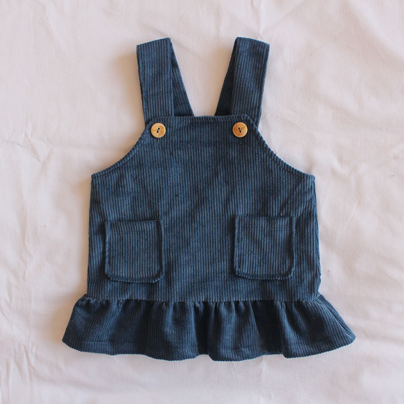 Baby light Core suede Baby Bag Skirt Vest Dress Foreign Pie Dress Spring Autumn Dress Pendant With Skirt Daughter Child 1-2-3 years old