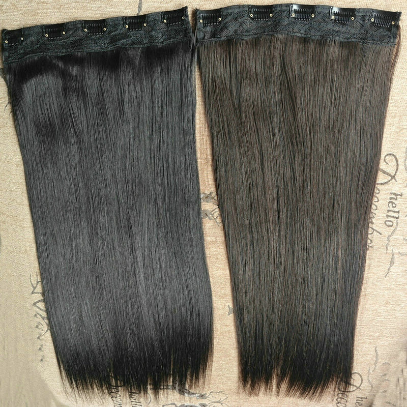 One-Piece Hair Extension, Real Hair Piece, Real Hair One-Piece 4-Card Hair Extension, Real Human Hair, Thickened, Seamless Hair Extensions