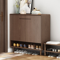 Entering the living room shoe cabinet entering the home porch cabinet home door large capacity Chinese solid wood frame lockers Nordic storage