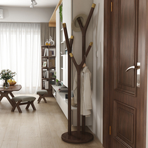 Solid Wood hanger floor bedroom coat rack Net red hanger clothes shelf creative hanger household clothes rack