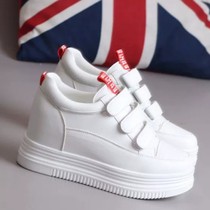 Customized new leisure leather female shoes left and right foot different height and low shoes long short legs stealth increase single high shoes