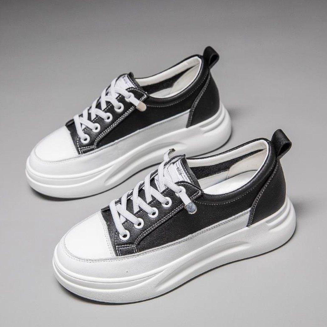 Customize old daddy shoes thick bottom leather single only invisible supplements tall and long short legs left and right foot left and right foot different corrective women's shoes