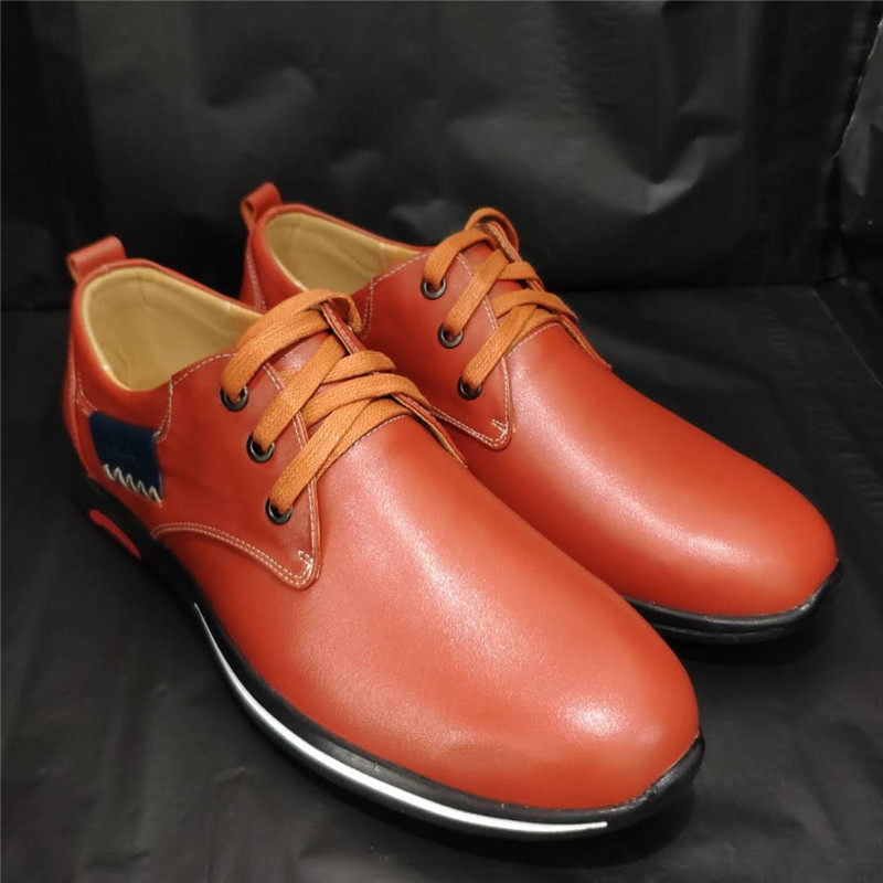 New leather men's shoes custom-made long and short legs, high and low feet, single heightening, invisible heightening, left and right feet, complementary corrective shoes
