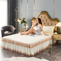 Lace bedspread single piece skirt type dust cover cover non-slip dirty bed apron cover Princess lace European style