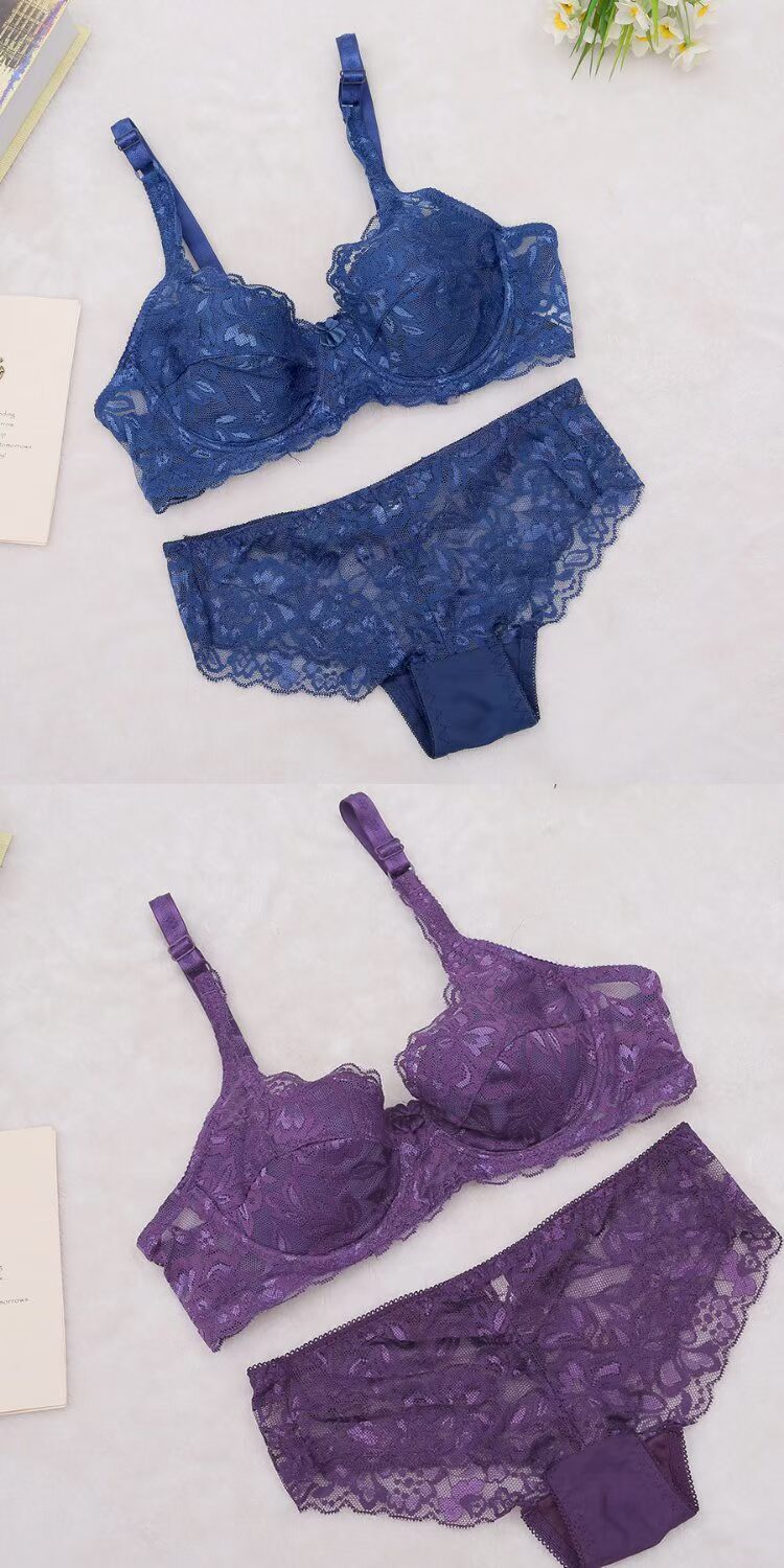 Sexy lưới ren siêu cuốn sách áo ngực trong suốt thiết lập phụ nữ không thu thập cám dỗ đồ lót kích thước lớn ao nguc