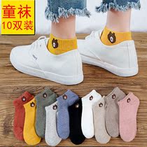 10 pairs of childrens socks boys and girls baby childrens socks cotton spring summer thin breathable socks boat Socks