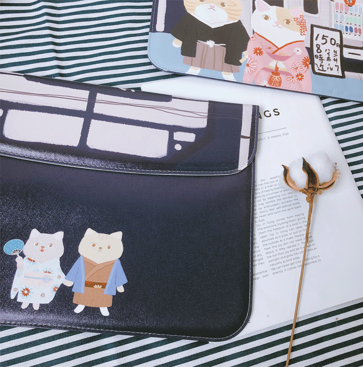 Mèo hoang izakaya mèo Apple laptop macbook air pro liner bag 11 12 13 15 inch - Phụ kiện máy tính xách tay dán bàn phím tiếng hàn