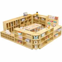 Kindergarten cabinet locker childrens toy storage cabinet area corner bookshelf shoe bag cabinet Montessori teaching aid cabinet