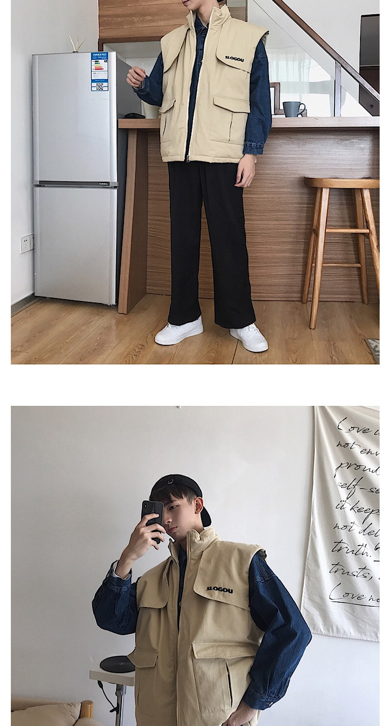 Dụng cụ cotton nam mùa đông xu hướng Hàn Quốc sinh viên đẹp trai đứng cổ áo hoang dã áo khoác lông ngựa thủy triều áo thun cotton