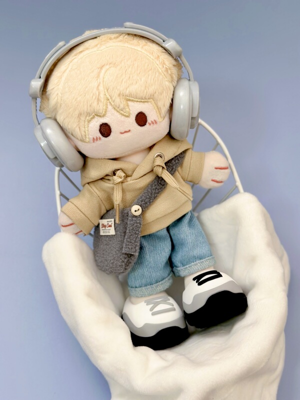 Tie-Dye Doll Clothes Set 10cm Cotton Doll with Small Bag Casual Outfit Jeans Pullover Sweatshirt