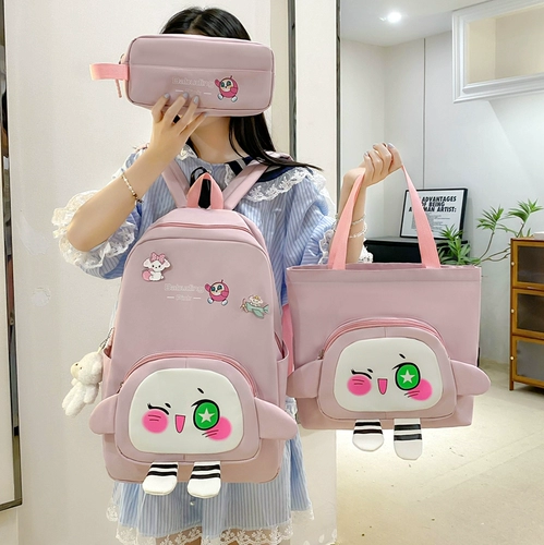 Ранец, сумка через плечо, мультяшный рюкзак, в корейском стиле, для средней школы