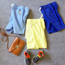Child Casual Shorts Summer Style Boy Kid Baby Cotton Slings Tightness Waist Mid Pants Light And Breathable 50% Pants
