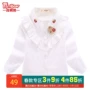 Quần áo trẻ em gấu Pom 2018 xuân hè mới cho bé gái áo dài tay trẻ em áo cotton trẻ em Áo sơ mi Hàn Quốc sơ mi dài tay bé trai 