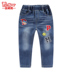 Pom Gấu Kids Fall mới Trẻ em Casual Jeans thời trang Boy Cub Xuân Thu quần Kids vừa 