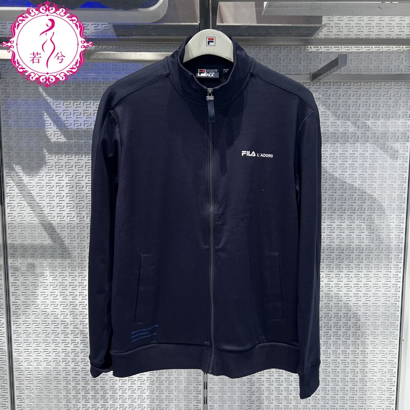 FILAFila jacket men's 2022 autumn men's knitted casual fashion stand collar long-sleeved jacket F11M238502FNV