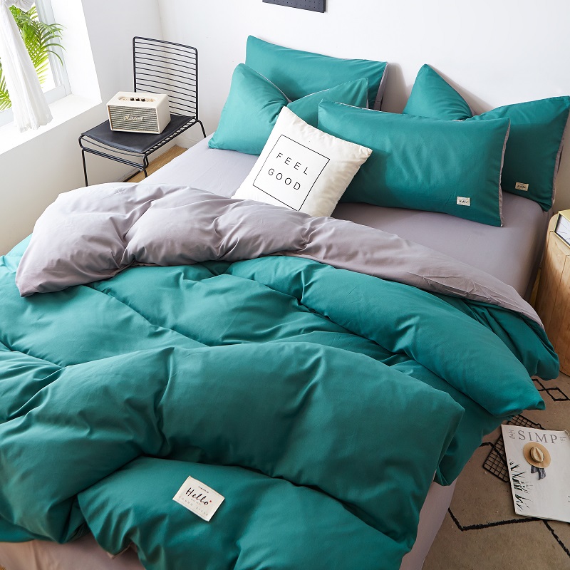 Fruit Green Light GreyWashed cotton Quilt cover Quilt cover singleton  1.5 rice 1.8x2.0 Single person student dormitory 150 Double 200 x230 sheets