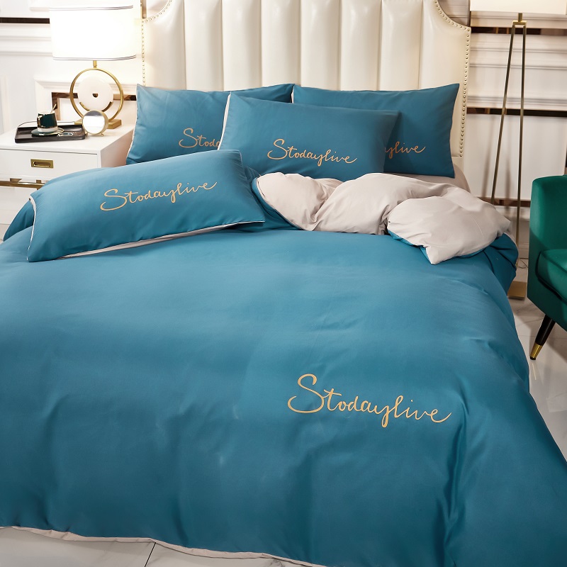 Sapphire KhakiWashed cotton Quilt cover Quilt cover singleton  1.5 rice 1.8x2.0 Single person student dormitory 150 Double 200 x230 sheets