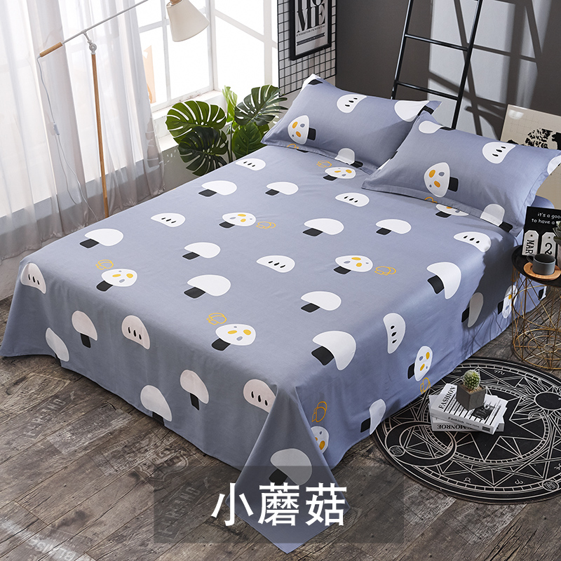 Khăn trải giường bằng vải cotton đơn cho sinh viên ký túc xá 1,2m giường đôi 1,5 / 1,8 mét giường 100% vải cotton bộ drap giường