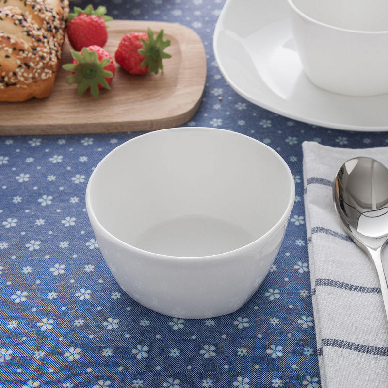 Ronda about ipads porcelain white square 4.25 inch bowl of rice bowls small bowl bowl suit creative household tableware