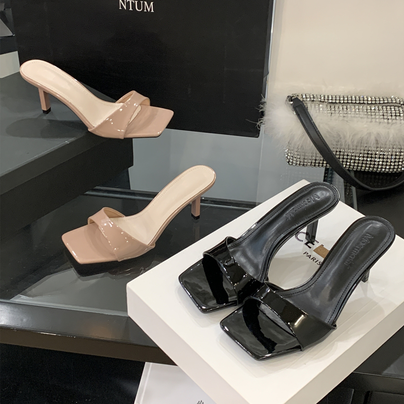 2026 New Style Sandals for Women, Summer One-Strap High Heels, Stiletto Heels, Fairy Style, Fashionable, Sexy, Square Toe, Open-Toe Shoes